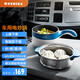 歐之寶（oushiba） 車載電煮鍋車用電炒鍋24v貨車12v汽轎車多功能電熱鍋炒菜電飯煲 藍(lán)色【24V貨車】