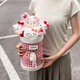 HelloKitty玩偶花束少女心可愛(ài)毛絨公仔花禮物生日畢業(yè)送閨蜜女友 格子花-Kitty貓+禮袋+賀卡
