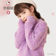 Hello Kitty女童毛衣秋冬兒童打底衫大童加厚保暖線衣童裝 11876紫色 150 