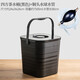 唐豐茶桶茶水桶茶渣桶簡(jiǎn)約茶水分離垃圾桶茶桌茶臺茶幾廢水桶茶具配件 四方茶水桶(黑)+銅頭水球水管
