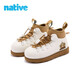 Native【現貨】【明星同款】秋冬守護靈聯(lián)名系列戶(hù)外印花歐包靴親子鞋 白色|音樂(lè )派對|棕色(兒童) 25 童鞋內長(cháng)16CM