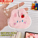卡蘭古斯兒童暖手寶女生暖寶寶學(xué)生暖手袋自發(fā)熱迷你手握暖手器暖蛋替換芯 毛絨暖手寶-粉色草莓兔 無(wú)替芯