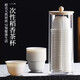 梵仕邦一次性稻殼杯功夫茶杯帶收納杯架60ml耐熱品茗品茶招待喝茶杯 稻殼茶杯*1包48個