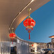 千岳全銅吊燈新古典別墅花園陽(yáng)臺(tái)燈戶外防水過(guò)道涼亭大門屋檐庭院燈籠 紅燈籠/小號(hào)30cm/配lde燈泡