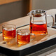 憶壺茶（YIHUTEA）玻璃公道杯帶過(guò)濾網(wǎng)茶漏套裝茶具配件茶海分茶器加厚功夫茶杯大號 【一壺兩杯】壺350ml+茶漏+兩杯