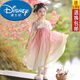 迪士尼（Disney）漢服女童夏季2025新款兒童古風(fēng)高端超仙國風(fēng)連衣裙女孩飄逸表演服 粉色短袖全套(頭飾+眉心貼) 160