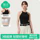 簡(jiǎn)云莫代爾棉小吊帶背心女內搭帶胸墊美背文胸一體掛脖上衣可外穿夏季 黑色(81) M 【建議95-110斤】