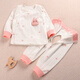 承承鹿嬰兒純棉開(kāi)檔套裝內衣褲無(wú)骨純棉春秋兩件套0-1歲大屁屁褲秋衣褲 套裝/C9和M-988兔兔粉 【一套】 80 (均 碼) 18-22斤