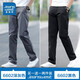真維斯休閑褲男春秋新款寬松直筒男士商務(wù)加絨加厚長(cháng)褲子男時(shí)尚百搭男裝 6602深灰色+6602黑色 30
