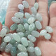 卓靚A貨翡翠散珠玉珠子白油青DIY飾品手鏈項鏈配件米粒路路通油青米珠 精選10*7淺綠色10顆