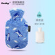 fashy 暖水袋小號兒童熱水袋灌水卡通暖手袋注水學(xué)生迷你可愛(ài)暖手寶 6502調皮藍