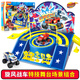 QiJi旋風(fēng)戰(zhàn)車賽車隊(duì)玩具慣性回力車兒童變形車拼裝積木六一兒童節(jié)禮物