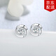絲芙蒂（silverdews）999銀飾四葉草耳釘女氣質(zhì)日韓國(guó)個(gè)性簡(jiǎn)約創(chuàng)意潮人學(xué)生耳環(huán)耳飾品 999足銀（旋轉(zhuǎn) 四葉草耳釘一對(duì)）