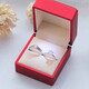 彩萊婭結婚對戒仿真假鉆戒婚禮道具戒指情侶戒指一對開(kāi)口男女首飾結婚對戒仿真開(kāi)口可調節大小戒子 情侶一對（禮盒裝）