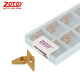 ZOTO 菱形數(shù)控車床刀片外圓內(nèi)孔車刀桿刀頭刀具硬質(zhì)合金刀粒 鋼件通用 VCMT110302(ZX35A) （一盒10片） 