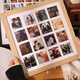 妍林居情侶拼圖相框擺臺照片定制加生日一周年送女友生日情人節新年禮物 10寸16宮格原木色框