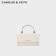 CHARLES&KEITH質(zhì)感拎手提鏈條斜挎單肩小方包包女包生日新年禮物CK6-10840559-A