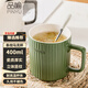 品喻（PINYU）杯子馬克杯咖啡杯陶瓷杯高顏值水杯茶杯家用大容量情侶帶勺沖泡杯