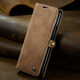 ZWNPC三星zfold4手機殼Samsung w235g商務(wù)皮質(zhì)fold翻蓋式真皮套flod4 【商務(wù)棕】磁扣皮套 三星Galaxy Z Fold4