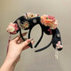 Beautiful princess格格頭飾發(fā)卡復(fù)古宮廷風(fēng)發(fā)箍?jī)和袊?guó)風(fēng)發(fā)飾女童漢服洗臉娘娘頭箍 9#花朵毛球款+蝴蝶流蘇款