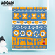 姆明（MOOMIN） 長絨棉毛巾 A類毛巾單條裝 純棉洗臉巾 柔軟吸水洗澡巾 花朵面巾 花朵毛巾藍色-47-D1122120 34*80cm