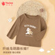 纖絲鳥(niǎo)（TINSINO）兒童長(cháng)袖T恤男女童t恤卡通印花純棉上衣中小童衣服 小貓伙伴