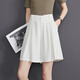 逸陽(yáng)涼感四分白色短褲女夏季新款褲子休閑垂感高腰A字黑色五分褲 白色 28