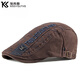 撞青春高端鴨舌帽子男士春夏潮牌復古前進(jìn)帽英倫風(fēng)氣質(zhì)畫(huà)家帽鴨嘴帽男帽 咖啡色 均碼 54-59cm