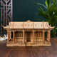 獵瑞榫卯積木拼裝模型中國(guó)古建筑擺件木質(zhì)diy手工制作兒童禮物玩具 長(zhǎng)廊 尺寸：280*120*160mm