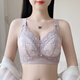 諾曲娜全罩杯大胸顯小內(nèi)衣女調(diào)整型收副乳防下垂文胸?zé)o鋼圈無(wú)海綿大罩杯 淡紫色 80B