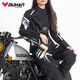 杜漢（DUHAN）夏季摩托車騎行服套裝男女情侶騎士服網(wǎng)眼透氣機(jī)車夾克防摔賽車服 女款黑色套裝 M