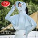 浪莎（LangSha）冰絲防曬衣女夏季遮陽防曬服騎行透氣防紫外線薄款寬松防曬外套女 淺綠色 均碼 （80-160斤）