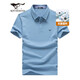 七匹狼短袖T恤男夏季5A抗菌休閑凈色冰絲涼感翻領(lǐng)Polo打底衫男裝商務(wù)短T 113淺藍色-升級版 3XL (185)