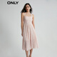 ONLY氣質(zhì)碎花無(wú)袖長(cháng)款A字吊帶連衣裙女|123207131 HBG 粉色玫瑰滿(mǎn)印PINK ROSE AOP M (165) 84A