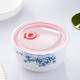 品聚德（PURJADE）倉清處理骨瓷米飯碗防燙碗大號面碗菜碗湯碗陶瓷帶蓋保鮮碗吃飯碗 國色天香6英寸骨瓷保鮮碗