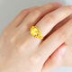 千影珠寶黃金戒指女款9999足金年輕人素金真金飾品活口結(jié)婚首飾送媽媽 重約6.11-6.3g(含工費(fèi)28)