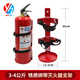 新款不銹鋼鐵質(zhì)船用車(chē)載滅火器固定支架掛架 12345689kg公斤通用 3-4KG鐵質(zhì)綁帶款