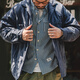 馬登工裝雙面桃皮絨棉服外套男菱格鎖絨棉衣夾克加厚保暖上衣秋冬裝 藏藍色 L