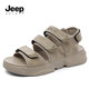 JEEP SPIRIT吉普男鞋涼鞋男休閑透氣沙灘鞋男戶(hù)外鞋子男 5119606390 沙色 41 