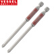 VESSEL威威 帶磁單頭批嘴GS352100長短溝十字螺絲刀 PH2X100mm 2支裝