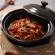 陶煲王韓國(guó)石鍋拌飯專用砂鍋家用陶瓷韓式大醬鍋米村拌飯碗煲仔飯小沙鍋 鍋墊+淺鍋 770ml