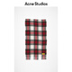 Acne Studios【特享6折】男女同款 英倫格紋流蘇保暖圍巾羊毛披肩CA0312 黑色/紅色/白色 均碼