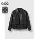 GXG男裝 pu皮夾克男24年冬季新品 黑色 175/L
