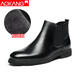 奧康馬丁靴男高幫英倫小牛皮切爾西靴男鞋皮鞋工裝鞋子皮靴 黑色加絨(偏大一碼） 41