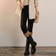 美洋（MEIYANG）生姜打底褲 牛奶絲加絨高彈小腳褲休閑保暖小黑褲時(shí)尚顯瘦休閑褲 黑色（加長(cháng)版） M