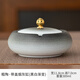 云帝煙灰缸粗陶帶蓋防飛灰防風(fēng)陶瓷輕奢創(chuàng)意高級(jí)家用辦公室煙缸客廳 HC粗陶煙灰缸-漸變黑白(帶蓋)