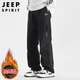 JEEP SPIRIT吉普褲子男工裝褲男士防水防風(fēng)休閑褲秋冬季加厚直筒運動(dòng)沖鋒褲