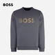 雨果博斯（HUGO BOSS） 3D logo徽標刺繡圓領(lǐng)長(cháng)袖套頭衛衣男款50493511027 深灰色 M 