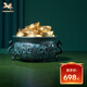 銅師傅《聚寶盆（中號(hào)）》 黃銅擺件銅工藝品 家居飾品 擺件