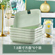 若嵐盤(pán)子菜盤(pán)家用新款陶瓷飯盤(pán)好看的加厚大容量深盤(pán)碗碟套裝 7.8英寸方盤(pán)6個(gè)
